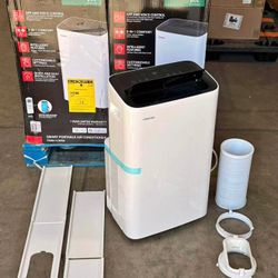 12,000 BTU ASHRAE (8,000 BTU SACC) Portable Air Conditioner, Cools up to 350 Sq.Ft., with Dehumidifi