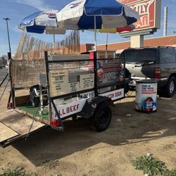 Hot dogs, peach and Belmont