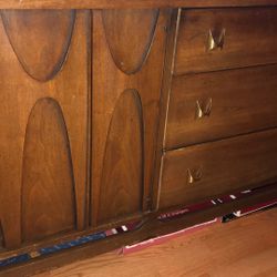 Brazilian Wood Mid Century China Cabinet W Drawers