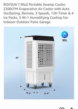 Small swamp cooler portable