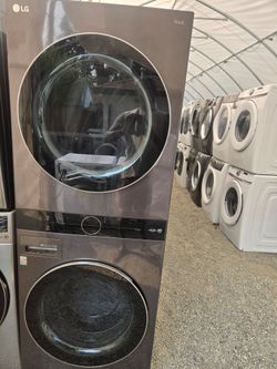 New lg laundry tower suite washer and dryer combo  thin q
