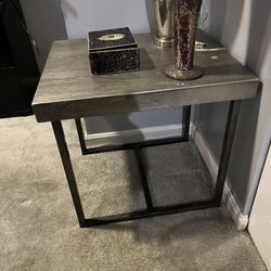 Beautiful Pewter Color Coffee Table + End Table Set – Modern Living Room Look