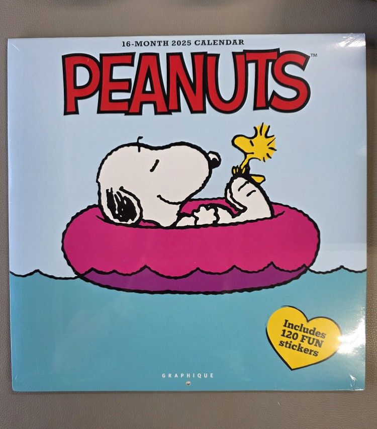 2025 Peanuts Wall Calendar 12” x 12”
