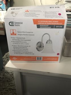 Commercial Electric 1LT Reversible Wall Sconce NIB