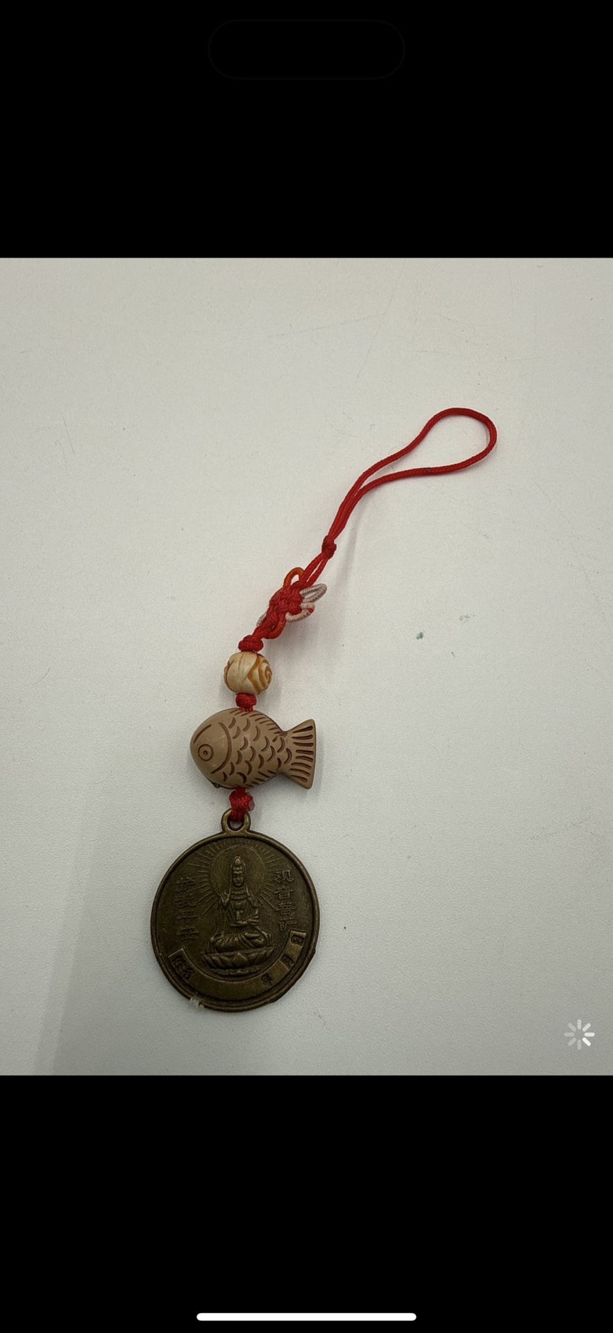 Chinese lucky charm ft Coin & Fish , Good Luck, Protective Amulet, Prosperity