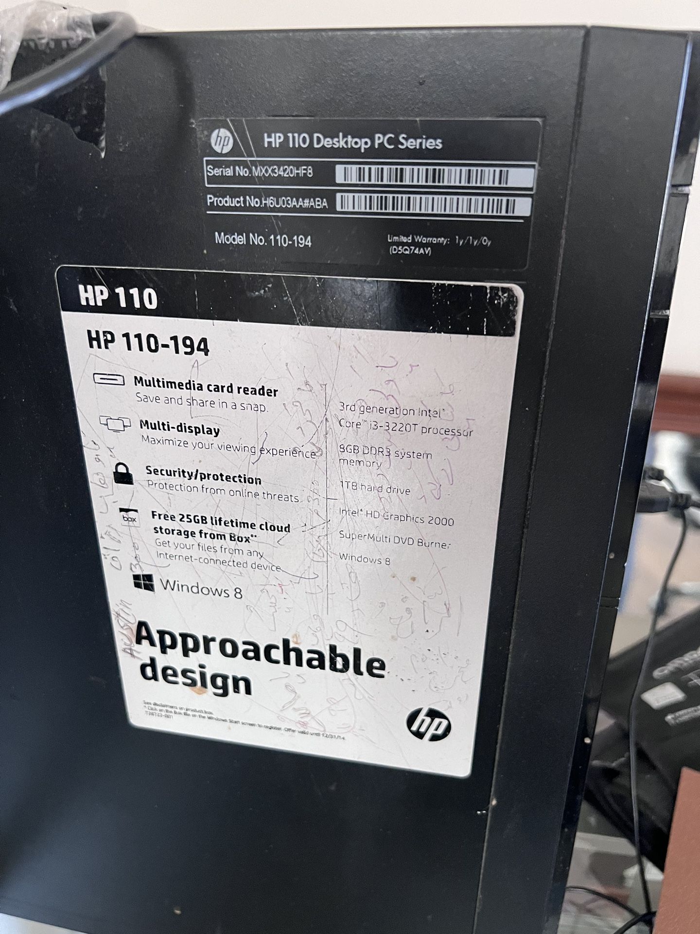 HP Desktop CPU