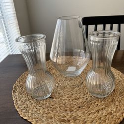 3 Flower Vases