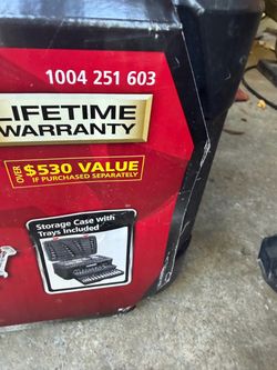 New tool set. Lifetime warranty