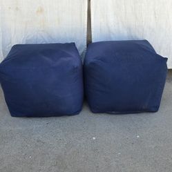 Blue Pouf Cubes