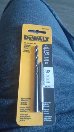 DEWALT #9 Drill and 6 mm x 1.0 NC Tap Set