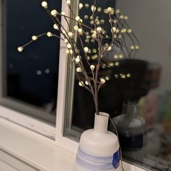 LED Branch Lights in Ceramic Vase