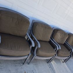 $800 CASTING IRON 4 BIG HEAVY CHAIRS 