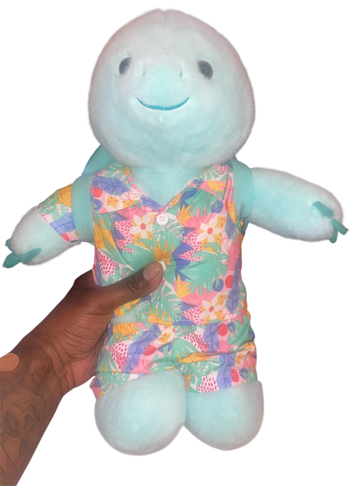 Build A Bear Sea Turtle Snappy Fun Detach Shell Mint Green 16"-Holiday Sleeper