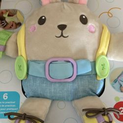 Fisher Price Toddler Educational Toy Learn To Dress Bunny Plush Animal Activity Doll