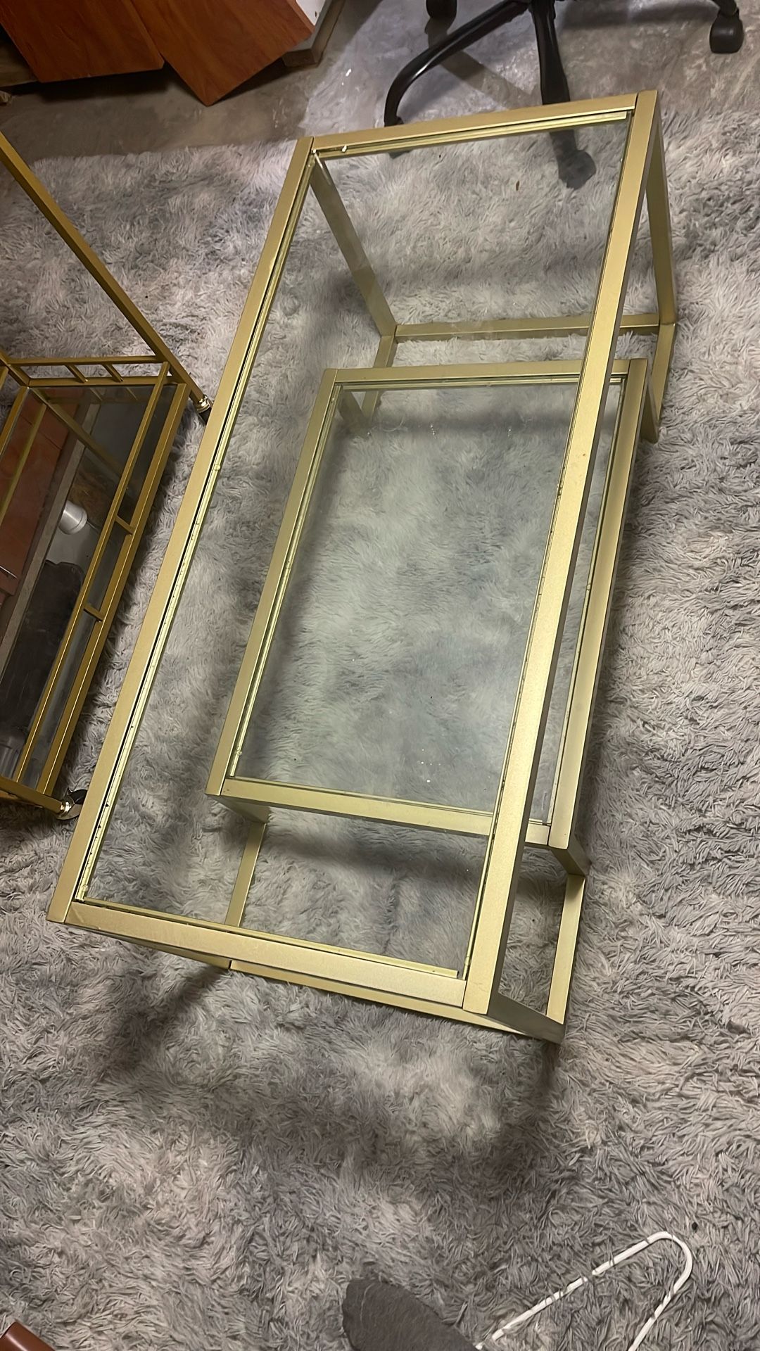 Gold & Glass Coffee Table