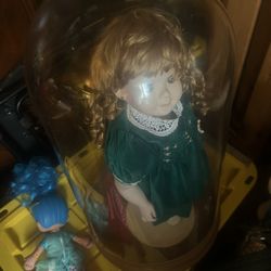 Porcelain Doll And Case