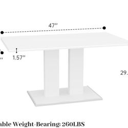 White Modern Dining Table.