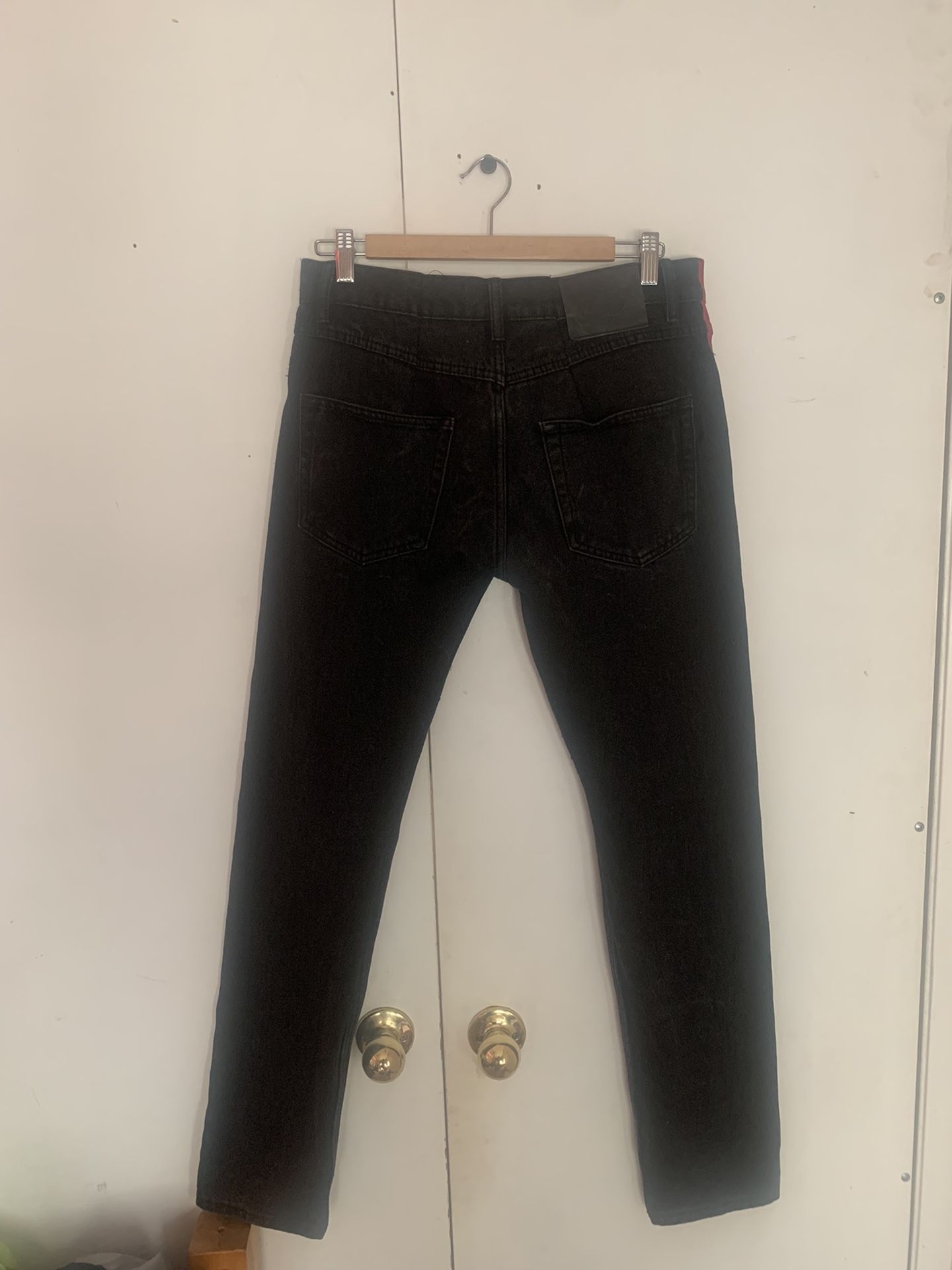 SS17 Balenciaga Red Stripe Jeans