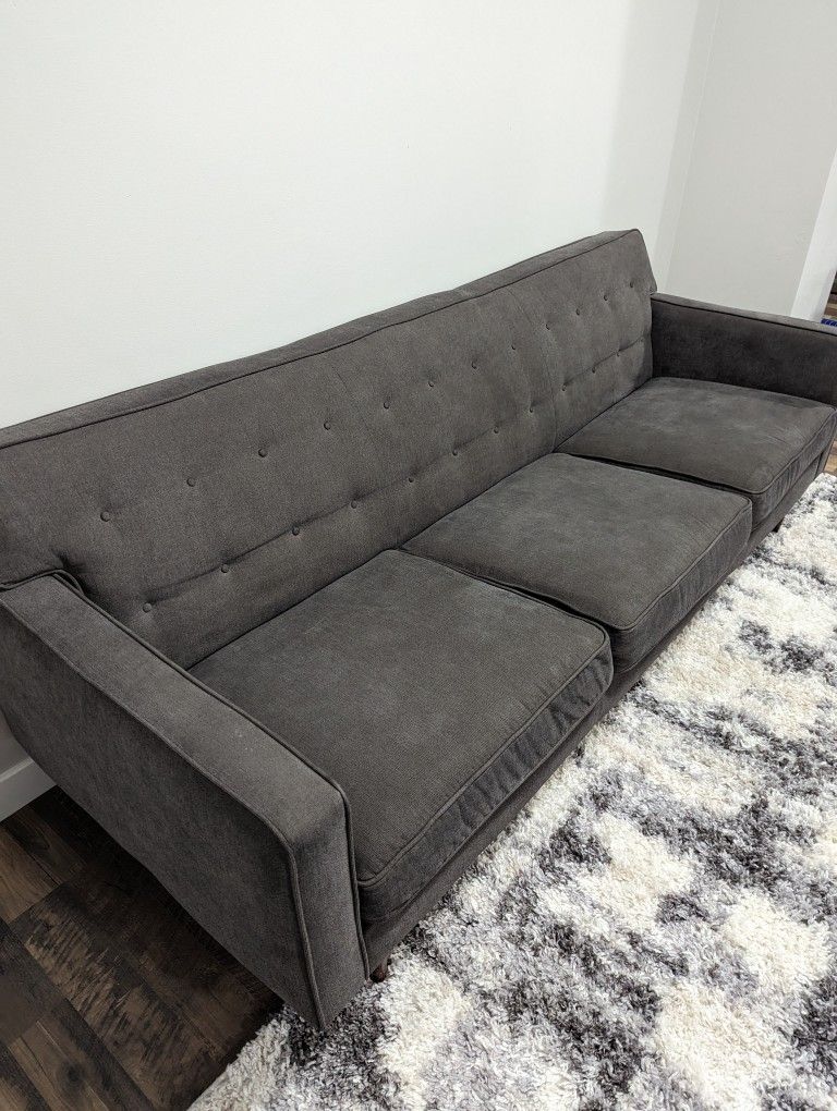 Gray Mid-Century Modern Sofa