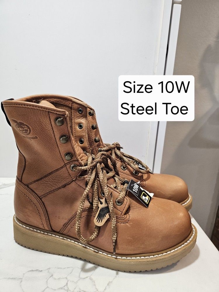Georgia Steel Toe Work Boots Size 10w