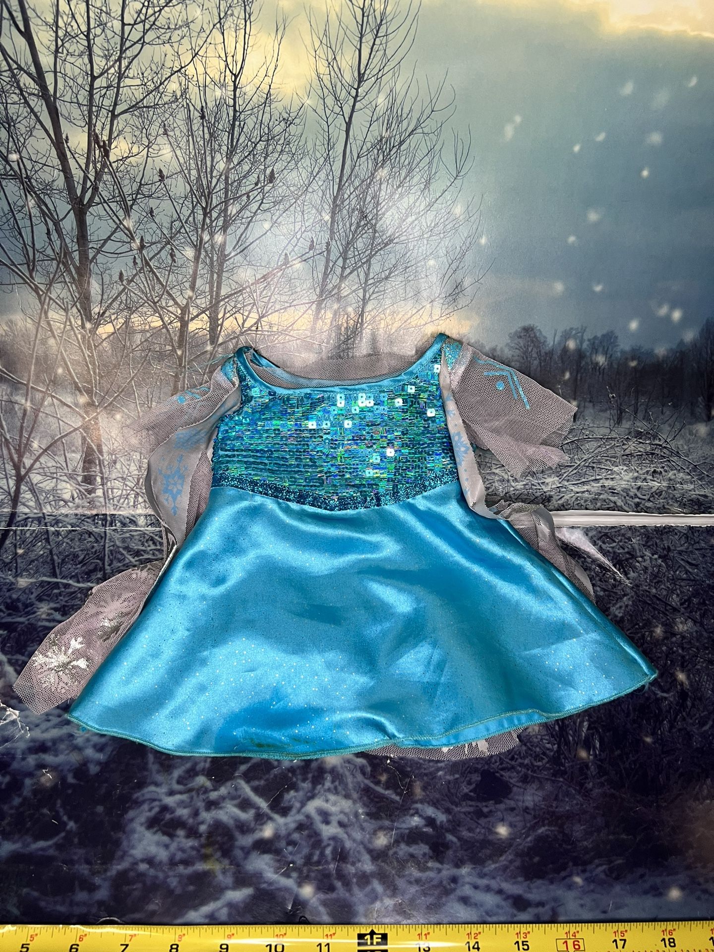 Build a Bear Disney Frozen 2 Queen Elsa White Sparkle Plush Dress Wig Sound Scen