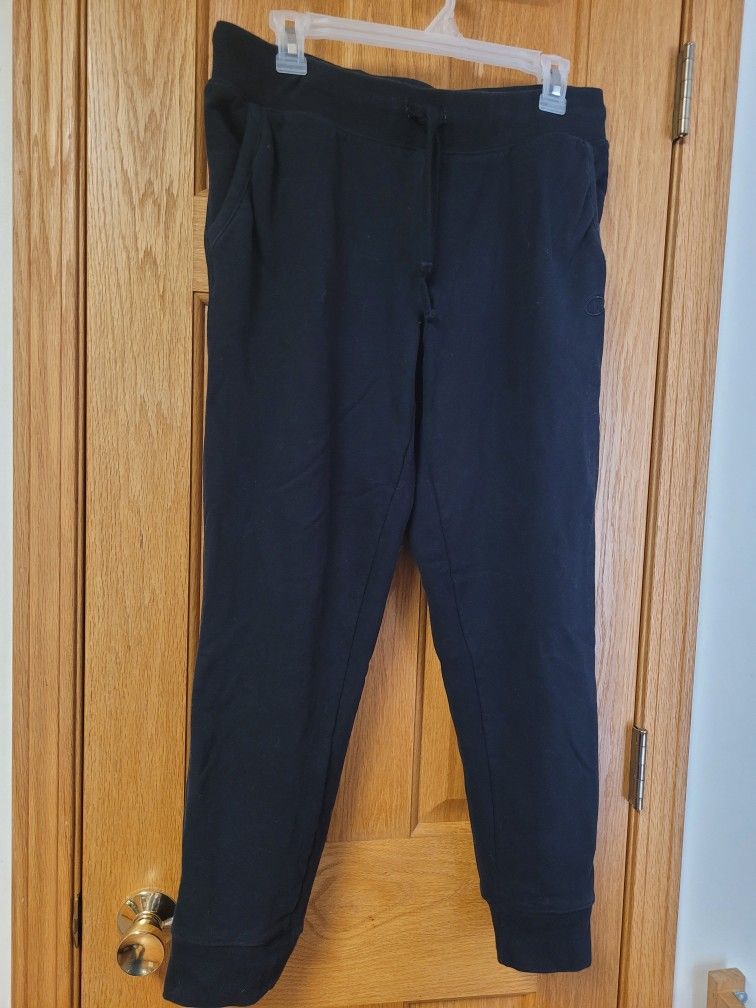 Champion Sweat Pants Joggers. Black. Size Small