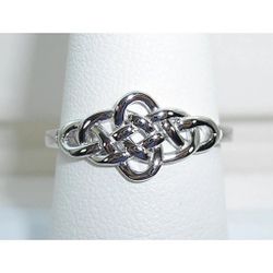 Size 7, 925 Sterling Silver Dainty Celtic Endless Knot Ring