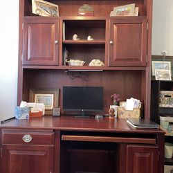 Desk, Bookcase And Filing Cabinet