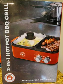 Chef's Counter 2-in-1 Hot Pot And BBQ Grill