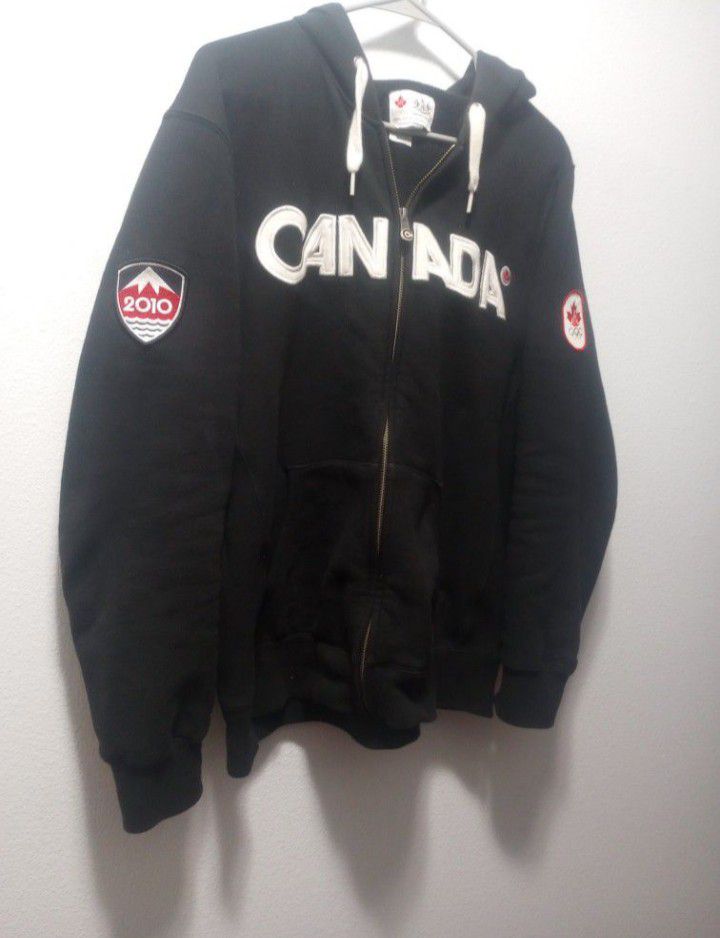 Canada 2010 Olympic hoodie zip up jacket.    sz Medium brand is Hudson's Bay Co 