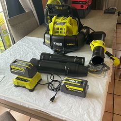 Ryobi 40 Volt 730 Cfm Backpack Blower Kit With 2 6 Amp, Batteries, And Rapid Charger