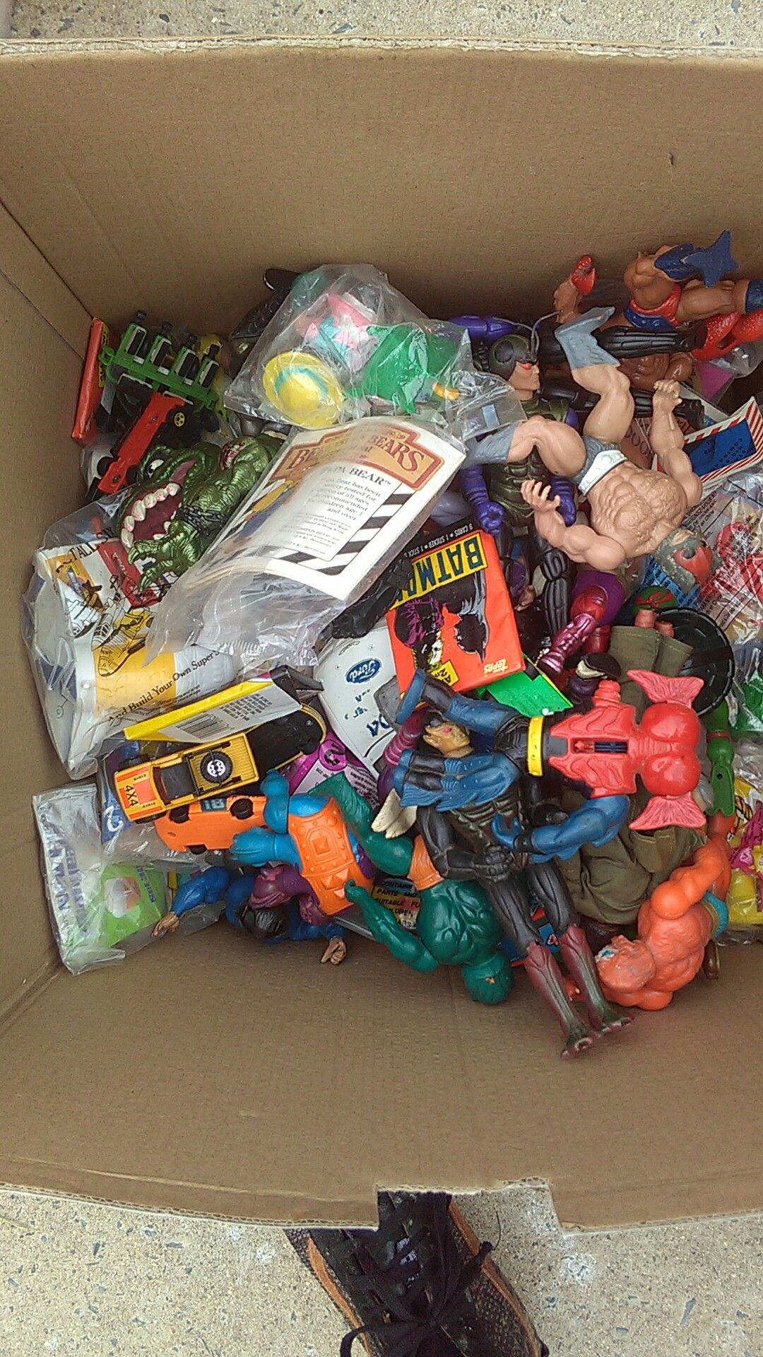 Big box of vintage toys