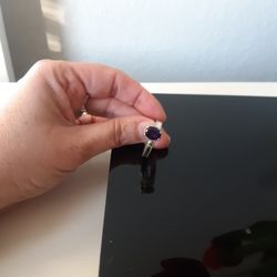 925 STERLING SILVER ABSTRACT RING WITH Real Topaz And PERIDOT STONES, Size 7