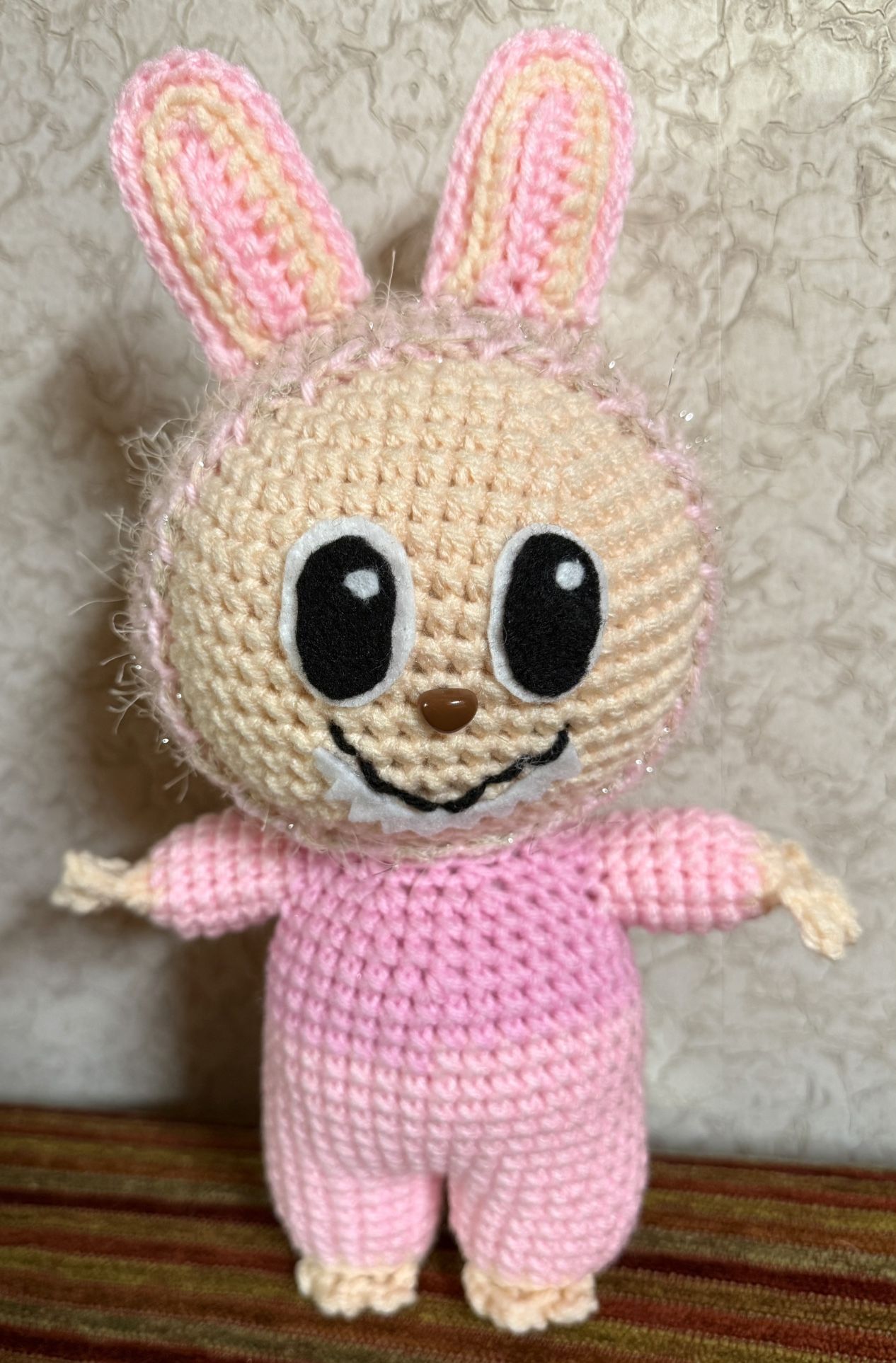 TRENDY TEETH MONSTER Crochet Doll Labubu Inspired PLUSH figure toy Amigurumi handmade NEW-USA