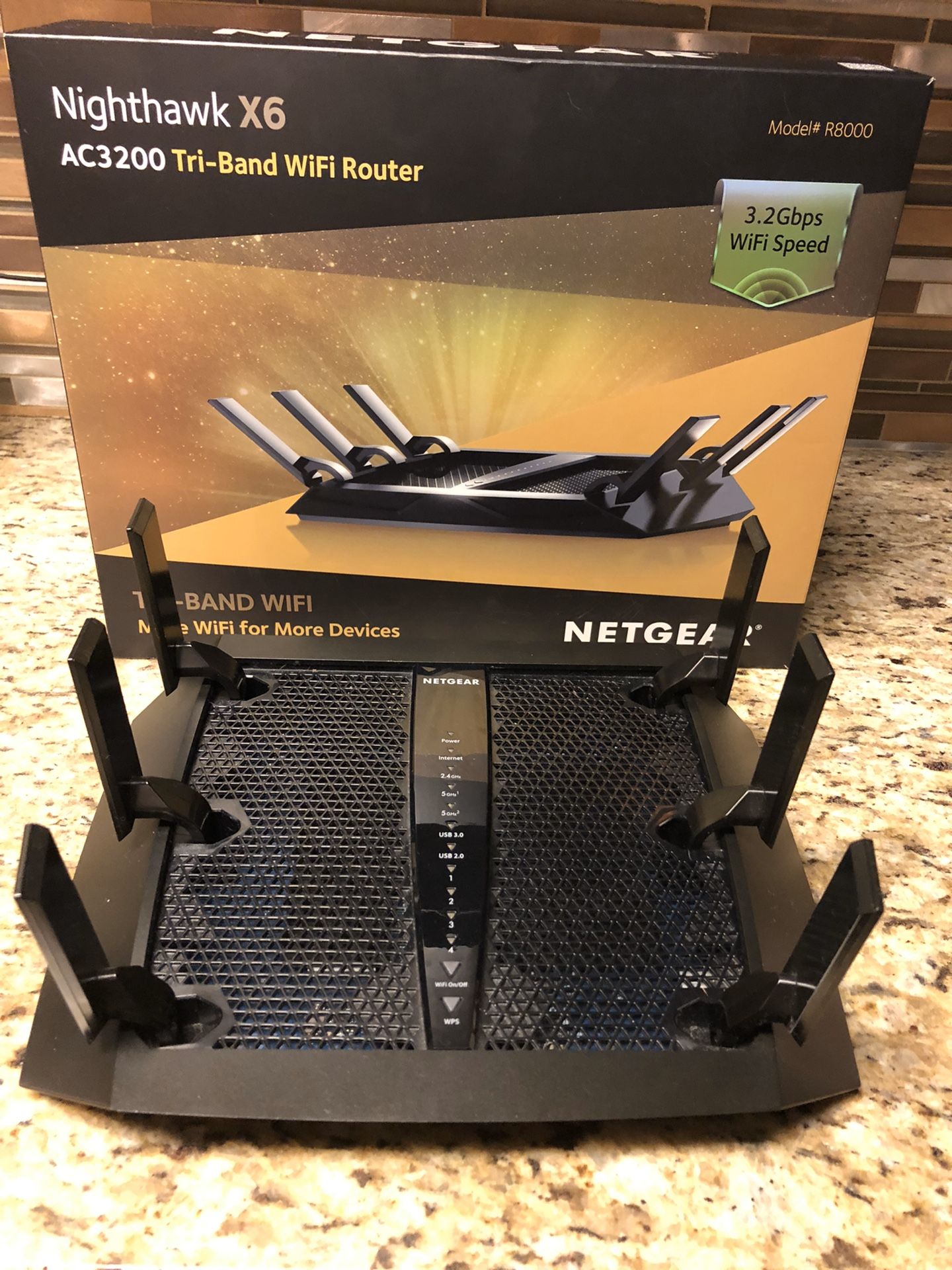 Netgear Nighthawk X6 AC3200 Tri-Band WiFi Router Model#R8000
