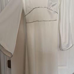 White Satin Dress 