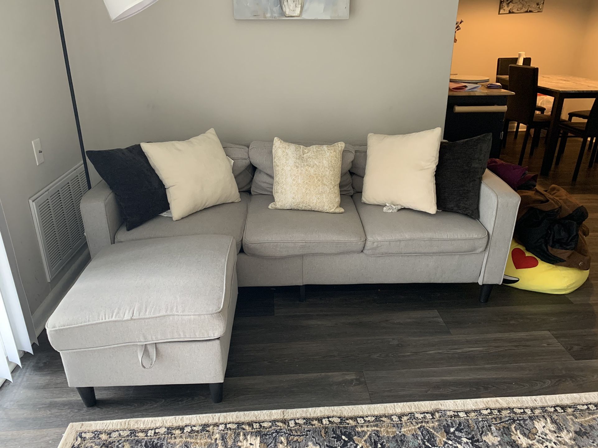 Small grey couch