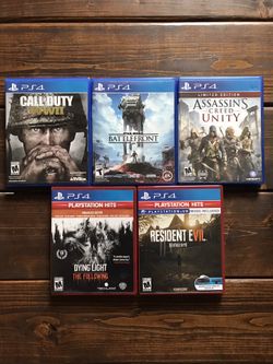 PS4 Games (Call of Duty, Star Wars, Assassins Creed, Resident Evil, Dying Light)