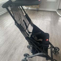 gb Pockit Air All Terrain Ultra Compact Lightweight Travel Stroller with Breathable Fabric in Black