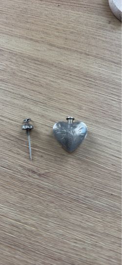 Vintage silver perfume decanter pendant