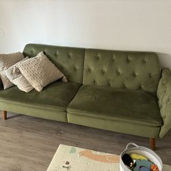 Memory Foam Futon/Sofa, Green