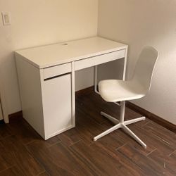 White Desk and Chair 