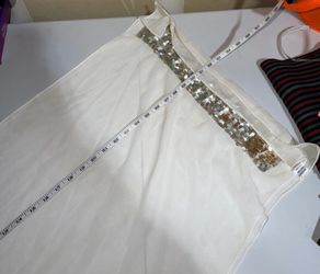 White Sleeveless Top with Sequin Detail