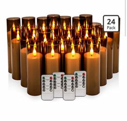 Flameless LED Candles with Remote 24 Pack