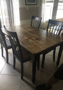 Table and 4 chairs