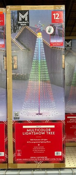 Member's Mark 12' Pre-Lit Multi Color Lightshow Tree $179.99
