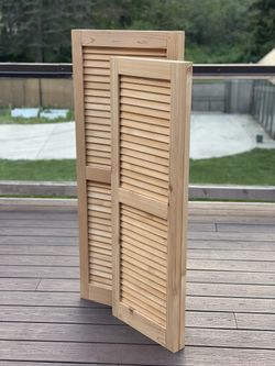 Cedar Exterior Louver Shutters