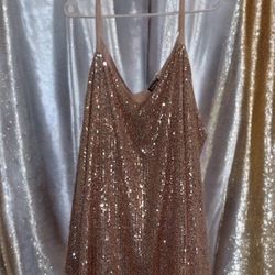 Rose Gold Sequin Top