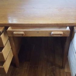 Antique Oak Partner Desk