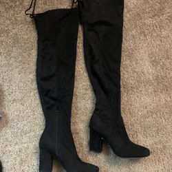 Brand New Size 7 Suede Ladies Thigh High Boots 